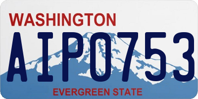 WA license plate AIP0753