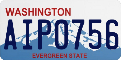WA license plate AIP0756