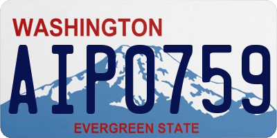WA license plate AIP0759