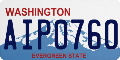 WA license plate AIP0760