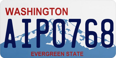WA license plate AIP0768