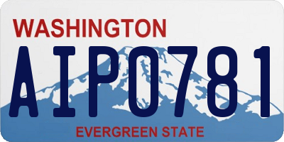 WA license plate AIP0781