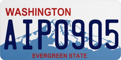 WA license plate AIP0905