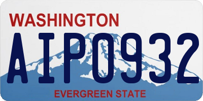 WA license plate AIP0932