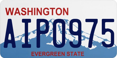 WA license plate AIP0975