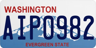 WA license plate AIP0982