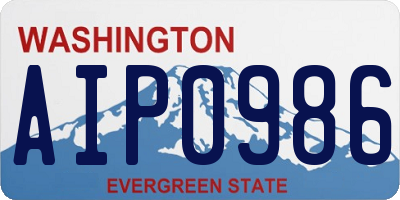 WA license plate AIP0986