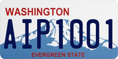 WA license plate AIP1001