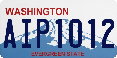 WA license plate AIP1012