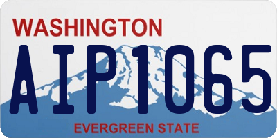 WA license plate AIP1065