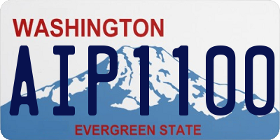 WA license plate AIP1100