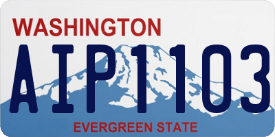 WA license plate AIP1103