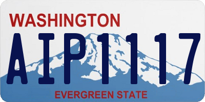 WA license plate AIP1117