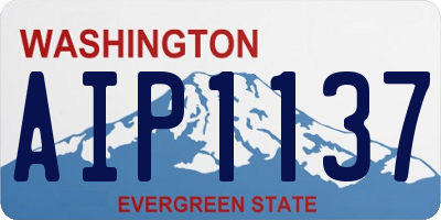 WA license plate AIP1137