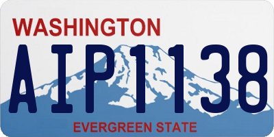 WA license plate AIP1138
