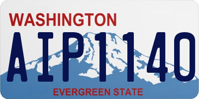 WA license plate AIP1140
