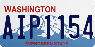 WA license plate AIP1154