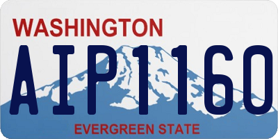 WA license plate AIP1160