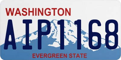 WA license plate AIP1168