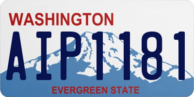WA license plate AIP1181