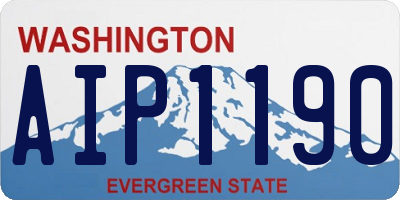 WA license plate AIP1190
