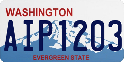 WA license plate AIP1203