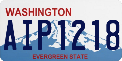 WA license plate AIP1218