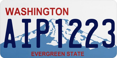 WA license plate AIP1223