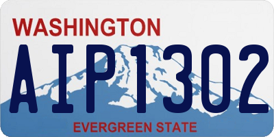 WA license plate AIP1302