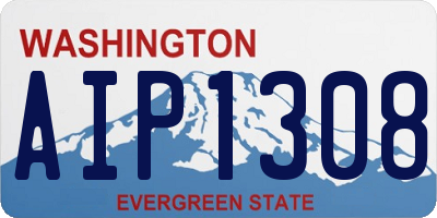 WA license plate AIP1308