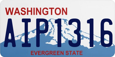 WA license plate AIP1316