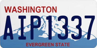 WA license plate AIP1337