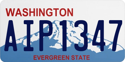 WA license plate AIP1347
