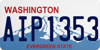 WA license plate AIP1353