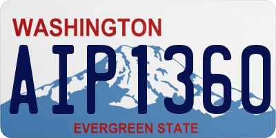 WA license plate AIP1360