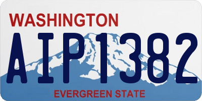 WA license plate AIP1382