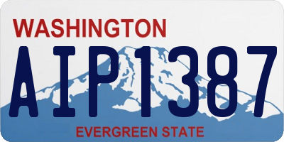 WA license plate AIP1387