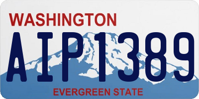 WA license plate AIP1389