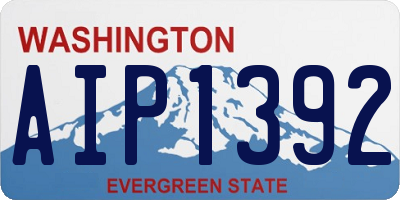 WA license plate AIP1392