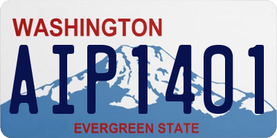 WA license plate AIP1401