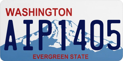 WA license plate AIP1405