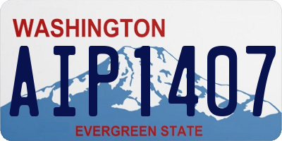 WA license plate AIP1407