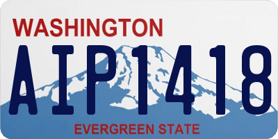 WA license plate AIP1418