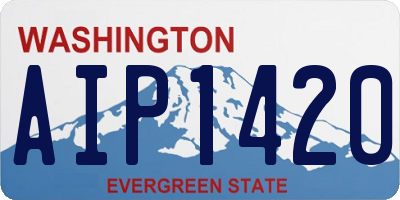 WA license plate AIP1420