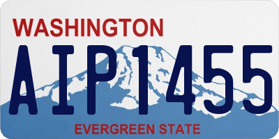 WA license plate AIP1455