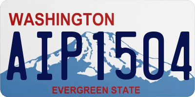 WA license plate AIP1504