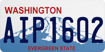 WA license plate AIP1602