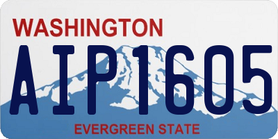 WA license plate AIP1605