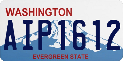 WA license plate AIP1612