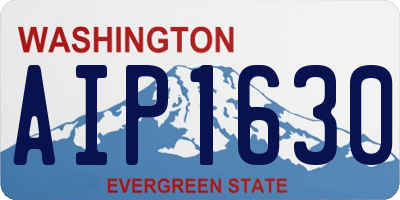 WA license plate AIP1630